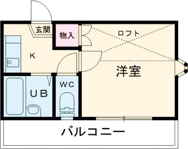 COMODO三笠(1K/2階)の間取り写真