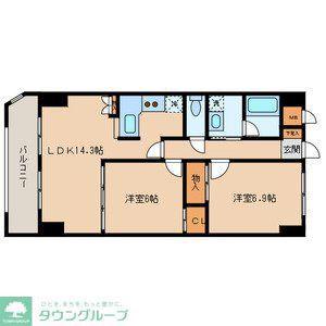 アーバンスクエア(2LDK/1階)の間取り写真