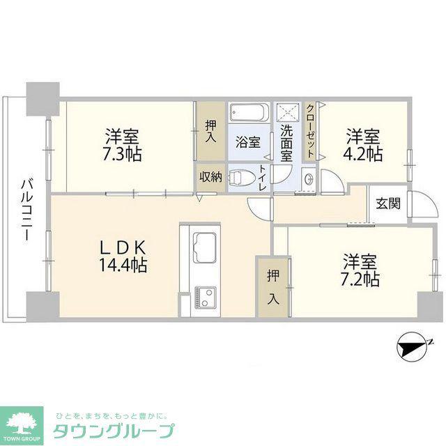 すまいる亀有第6号棟(3LDK/5階)の間取り写真