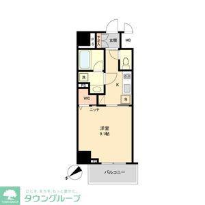 グランルクレ新栄イースト(1K/7階)の間取り写真