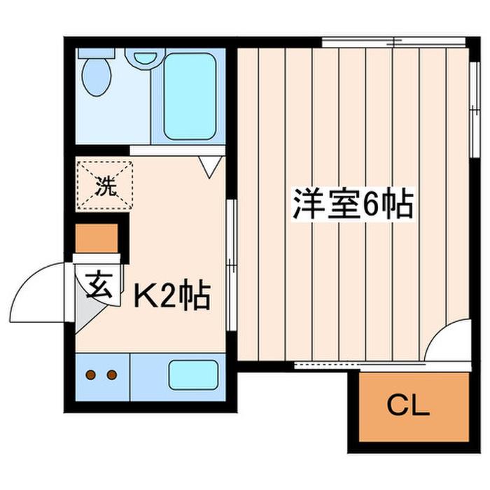 CORPO TOKI(1K/1階)の間取り写真