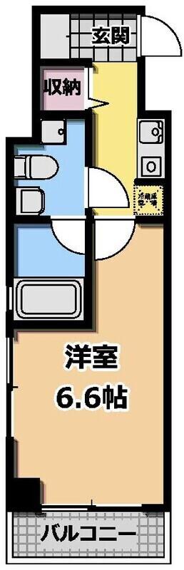ラ・ヴィスタ西新宿(1K/4階)の間取り写真