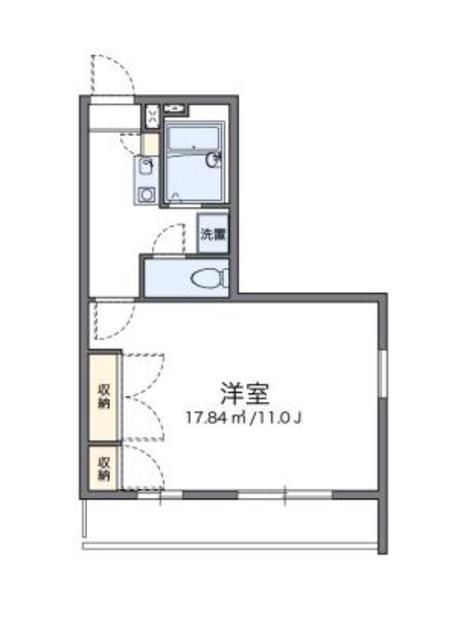 レオパレスピア(1K/2階)の間取り写真
