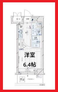メインステージ押上III(1K/4階)の間取り写真