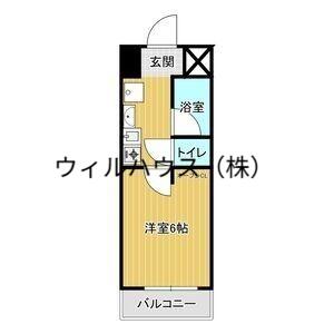 フリーディオ鳳東(1K/1階)の間取り写真