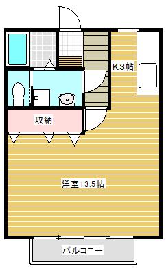 サンハイツ(1K/1階)の間取り写真
