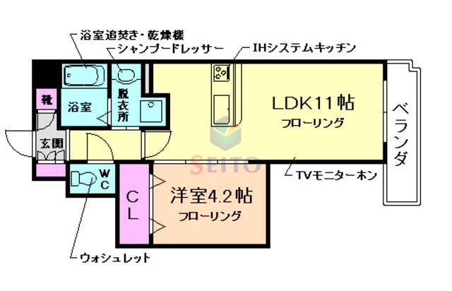 スローハス コート(1LDK/3階)の間取り写真
