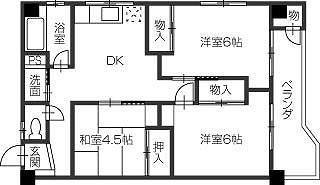 光洋ビル(3DK/5階)の間取り写真