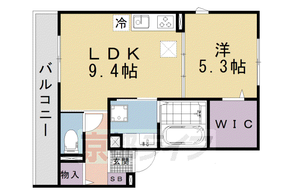 エクレール清水 旧厨子奥若林町マンション(1LDK/1階)の間取り写真