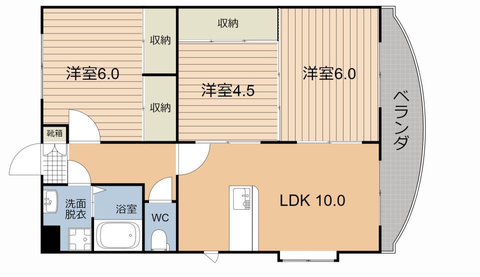 ARGENT(3LDK/1階)の間取り写真