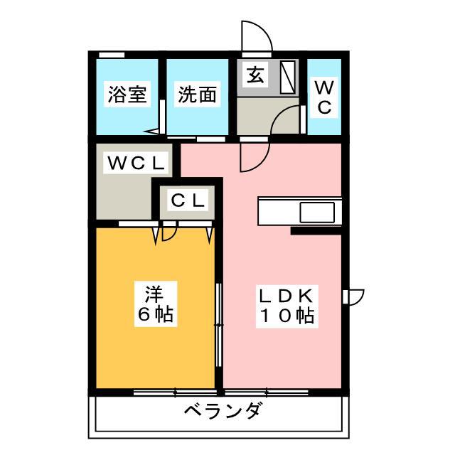 MAISON OGINO(1LDK/2階)の間取り写真