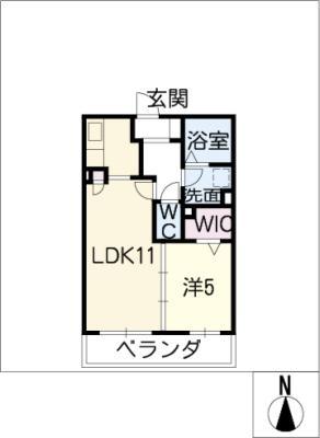 マノワール・ド・シオン(1LDK/1階)の間取り写真