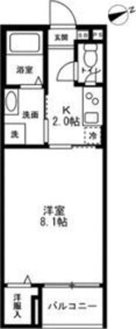 SOLASIA LUFURA KANAMACHI(1K/1階)の間取り写真