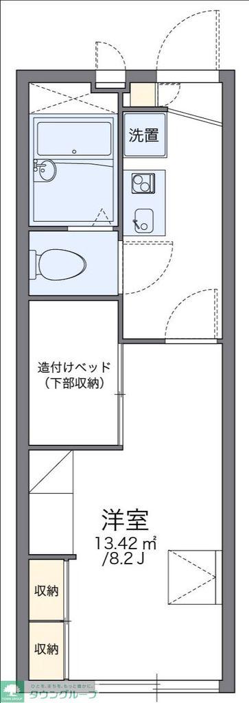 レオパレスHSB見沼(1K/1階)の間取り写真
