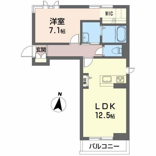 カーサ・フォルテ(1LDK/3階)の間取り写真