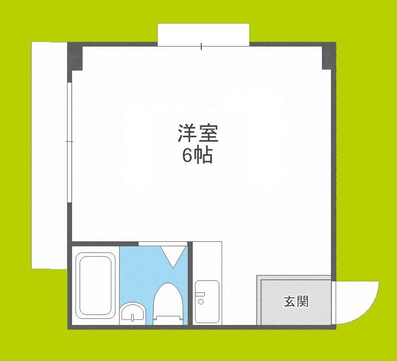 万代住之江コーポ(ワンルーム/4階)の間取り写真