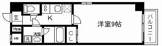 ＪＲ山陰本線 丹波口駅 徒歩13分 9階建 築19年(1K/5階)の間取り写真