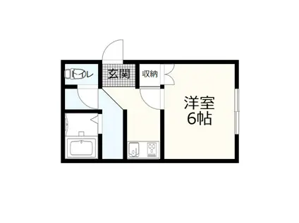 ボーン千秋(1K/3階)の間取り写真