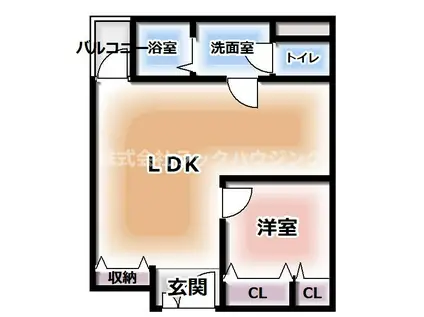 末広コーポ(1LDK/7階)の間取り写真