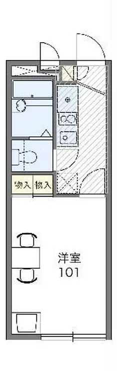 レオパレスかなめ2 2階階 間取り