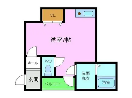 MIYABI VILLA(ワンルーム/2階)の間取り写真