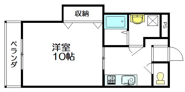 グレートMマンション(1K/1階)の間取り写真