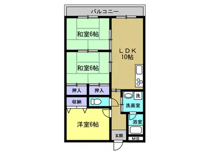 ソレイユ光(3LDK/2階)の間取り写真