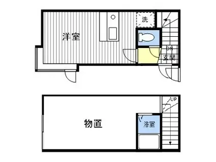 キャッスル雅(1K/1階)の間取り写真