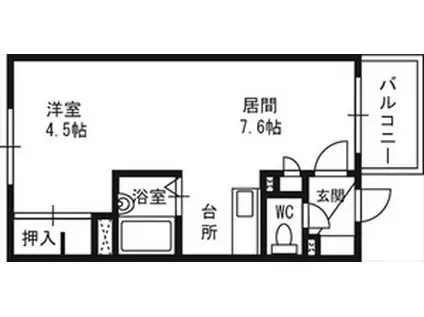 エスパシオ本郷(1LDK/3階)の間取り写真