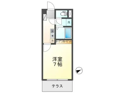 カスタム浅間(1K/1階)の間取り写真