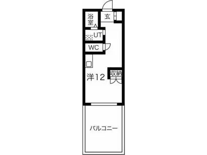 ライフデザイン江戸堀(ワンルーム/5階)の間取り写真