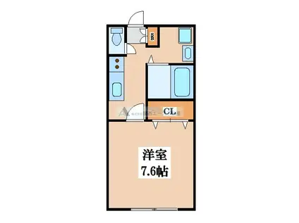 瓢箪山大発マンション(1K/3階)の間取り写真