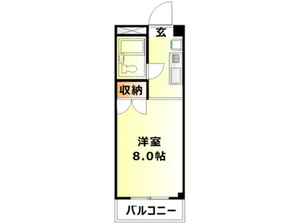 エトワール京町(1K/5階)の間取り写真