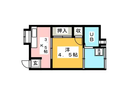 柴田荘(1K/1階)の間取り写真