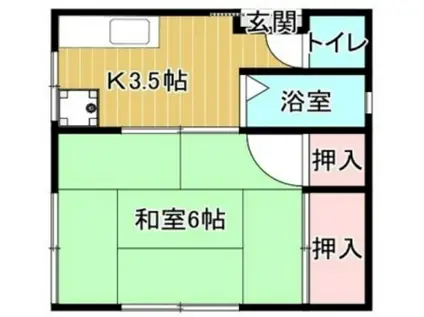 ハイツウエハラ(1K/2階)の間取り写真
