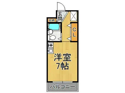 アルファ塚口Ⅴ(ワンルーム/3階)の間取り写真