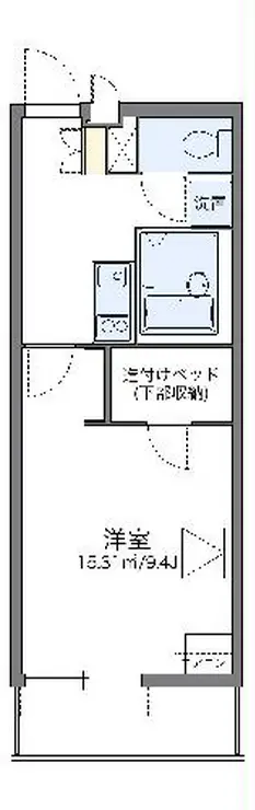 レオパレスルームス北越 1階階 間取り