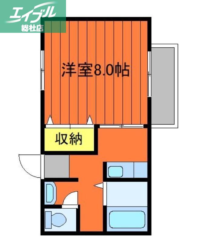 ドミール小野(1K/1階)の間取り写真