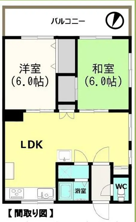 磯子丸山ハイツ 3階階 間取り