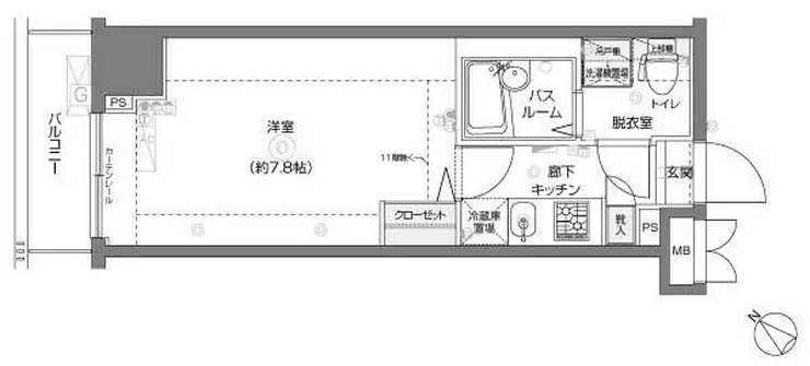 フェニックス横濱関内BAY MARKS 7階階 間取り