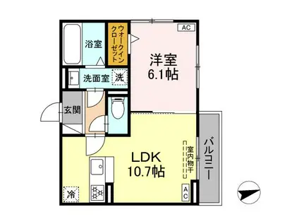 アーククレール(1LDK/3階)の間取り写真