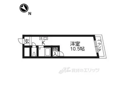 トータルエステートビル(ワンルーム/3階)の間取り写真