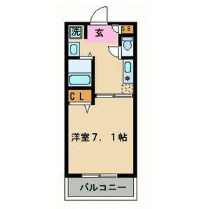 グリシーヌ名駅(1K/2階)の間取り写真
