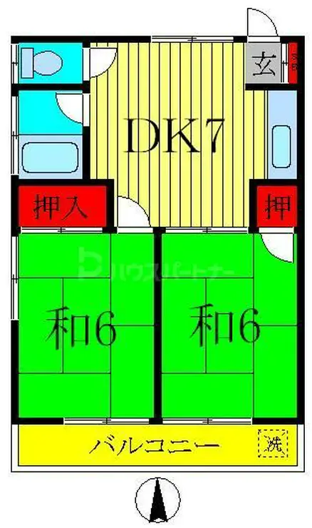 ビラサンホワイト 2階階 間取り