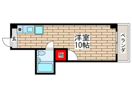 立川パレス527(ワンルーム/3階)の間取り写真