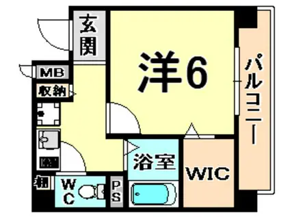 エスティライフ武庫之荘(1K/5階)の間取り写真