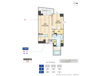 エスティメゾン恵比寿II(1LDK/3階)の間取り写真