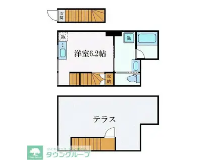 THETERRACE新検見川(ワンルーム/2階)の間取り写真