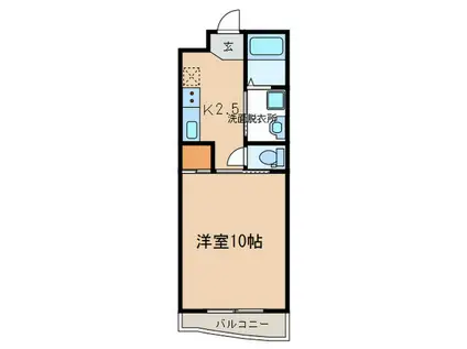 NOMURA BLD(1K/3階)の間取り写真