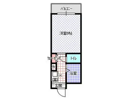 グレースコートINUI(1K/1階)の間取り写真